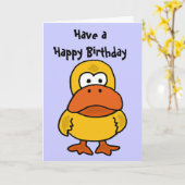 Carte d'anniversaire fâchée de canard de BA (Fleur jaune)