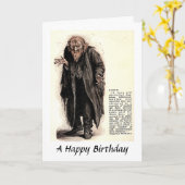 Carte d'anniversaire - Fagin de "Oliver Twist" (Fleur jaune)
