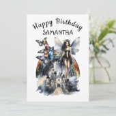 Carte d'anniversaire Fairytale collage (Debout devant)