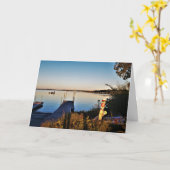 Carte d'anniversaire "Fall Upon Green Lake" (Fleur jaune)