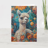 Carte d'anniversaire fantaisiste Alpaca (Devant)