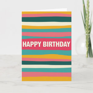 Carte d'anniversaire fantaisiste ondulée