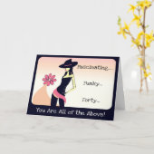 Carte d'anniversaire fascinante de Diva, Funky 40e (Fleur jaune)