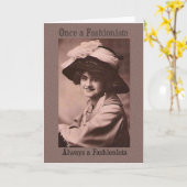 Carte d'anniversaire Fashionista (Fleur jaune)