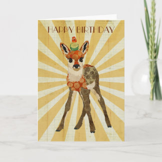 Carte d'anniversaire FAWN & BIRD