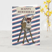 Carte d'anniversaire FAWN & OWL (Fleur jaune)