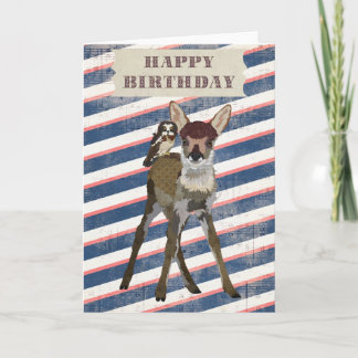 Carte d'anniversaire FAWN & OWL