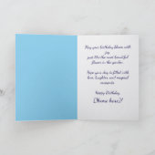 Carte d'anniversaire fée Fleur rouge Papillon fée (Intérieur)