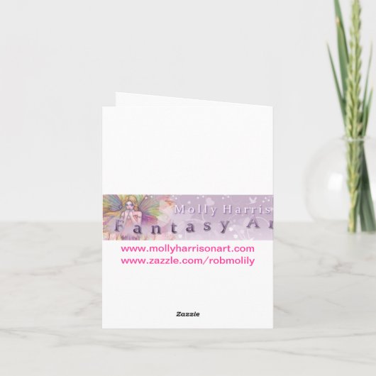 Carte d'anniversaire fée mignonne (Dos)