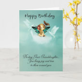 Carte d'anniversaire féerique (Fleur jaune)