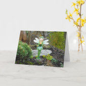 Carte d'anniversaire féerique (Fleur jaune)