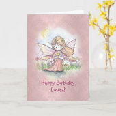 Carte d'anniversaire Fées Petite Étoile Filles (Fleur jaune)