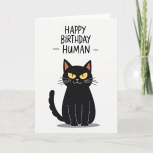 Carte d'anniversaire Féline Audacieuse