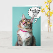 Carte d'anniversaire féline joyeuse Tabby (Fleur jaune)