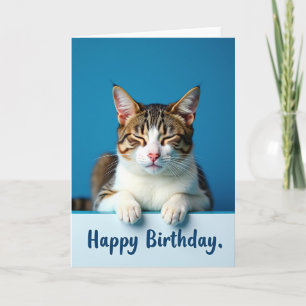 Carte d'anniversaire Féline Paisible