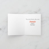 Carte d'anniversaire féminine branchée des années  (Intérieur)