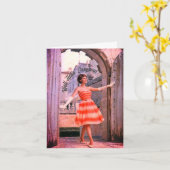 Carte d'anniversaire féminine branchée des années  (Fleur jaune)