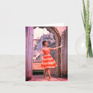 Carte d'anniversaire féminine branchée des années 