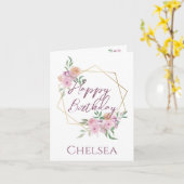 Carte D'Anniversaire Féminine Pour Elle (Fleur jaune)