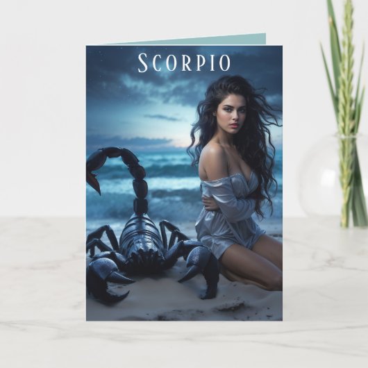 Carte d'anniversaire féminine Scorpio (Devant)