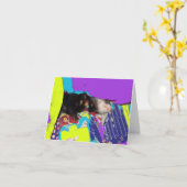 Carte d'anniversaire Ferret Nap (Fleur jaune)