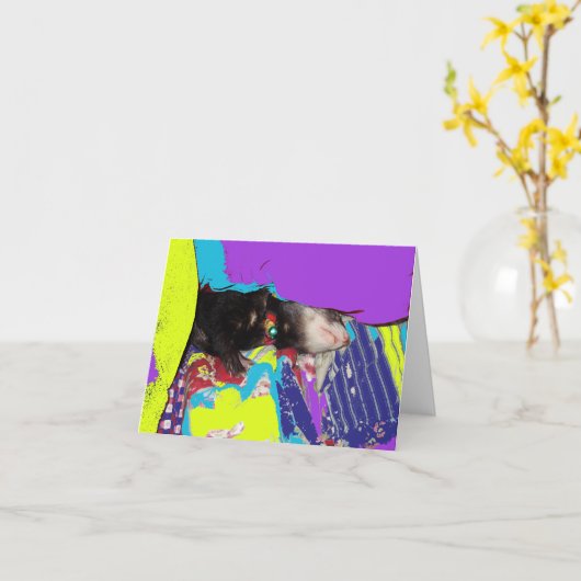 Carte d'anniversaire Ferret Nap (Fleur jaune)