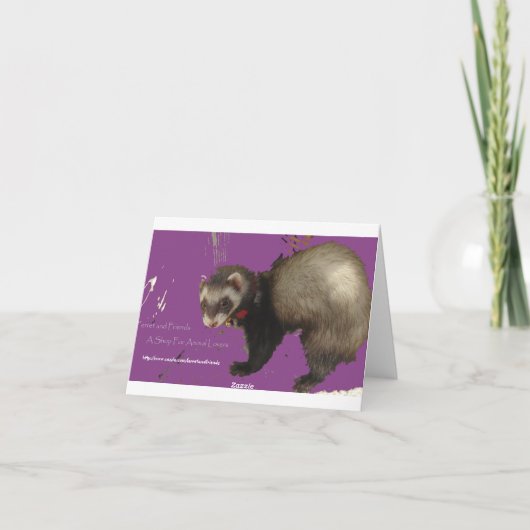 Carte d'anniversaire Ferret Nap (Dos)