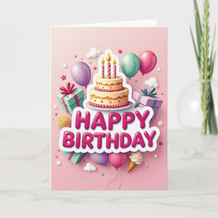 Carte d'anniversaire festive