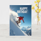 Carte d'anniversaire festive (Fleur jaune)