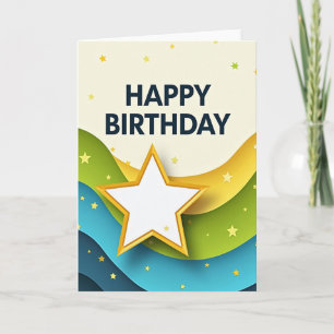 Carte d'anniversaire festive à couches