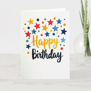Carte d'anniversaire festive à dégradé