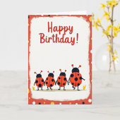 Carte d'anniversaire festive Bug (Fleur jaune)