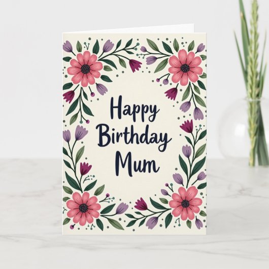 Carte d'anniversaire festive chaleureuse (Devant)