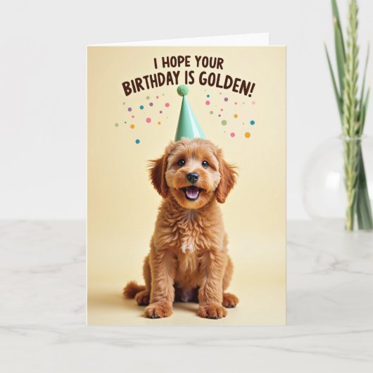Carte d'anniversaire festive et duveteuse (Devant)