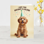 Carte d'anniversaire festive et duveteuse (Fleur jaune)