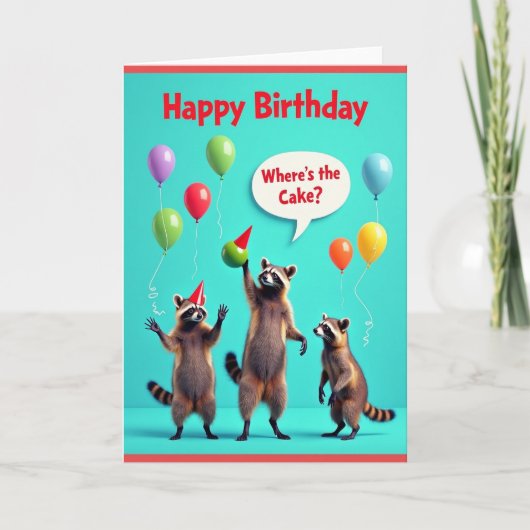 Carte d'anniversaire festive et poilue (Devant)