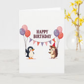 Carte d'anniversaire Festive Friends (Fleur jaune)