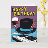 Carte d'anniversaire Festive Pop Art (Fleur jaune)