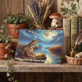Carte d'anniversaire fêtant la Grenouille de bassi