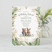Carte d'anniversaire Fête d'anniversaire fleurie (Debout devant)