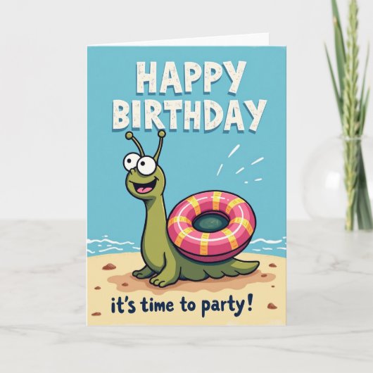 Carte d'anniversaire Fête de plage (Devant)