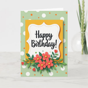 Carte d'anniversaire Fête des Fleurs