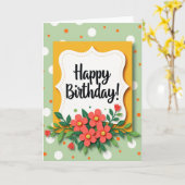 Carte d'anniversaire Fête des Fleurs (Fleur jaune)