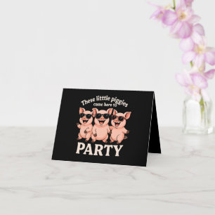 Carte d'anniversaire fête des petits cochons migno