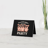 Carte d'anniversaire fête des petits cochons migno (Devant)