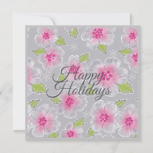 Carte d'anniversaire Fêtes Joyeuses Fleurs Éléganc (Devant)