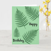 Carte d'anniversaire Feuille Green Fern (Fleur jaune)