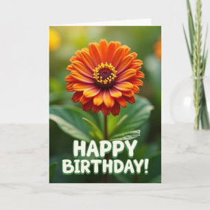 Carte d'anniversaire Fiery Bloom