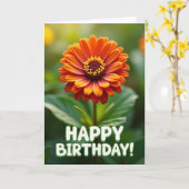 Carte d'anniversaire Fiery Bloom (Fleur jaune)