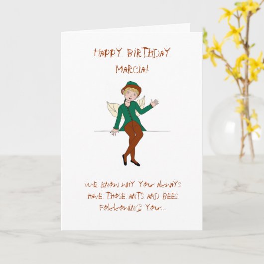 Carte d'anniversaire fille (Fleur jaune)